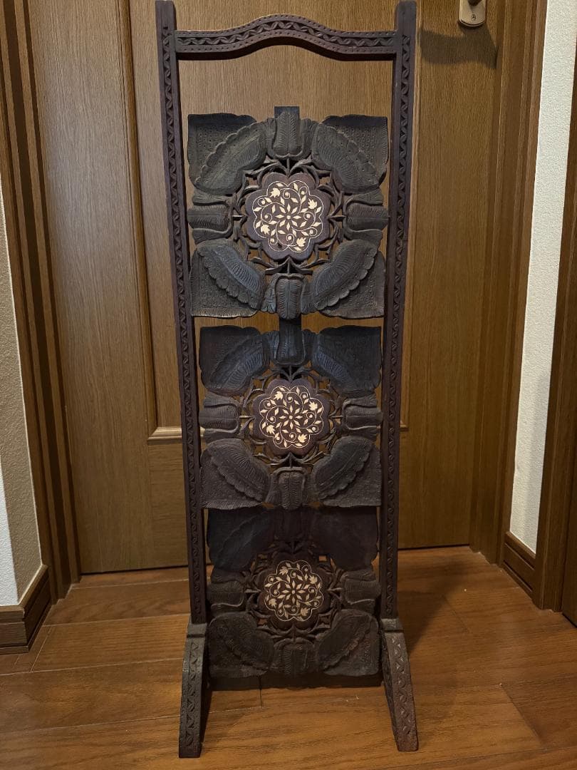 【1930年代頃】Anglo-Indian ケーキスタンド 木彫家具