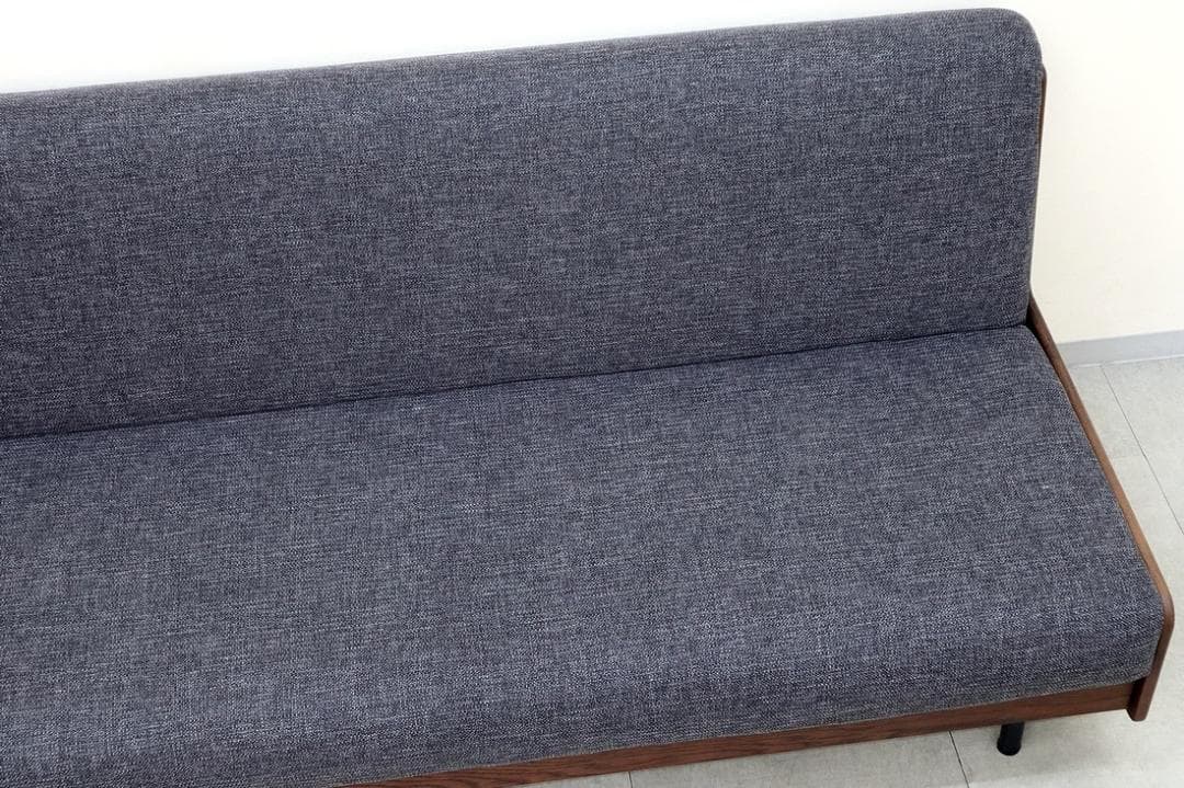 美品 モーブル リテリー ペース ごろ寝ソファ オーク材 ソファベッド 3人掛け