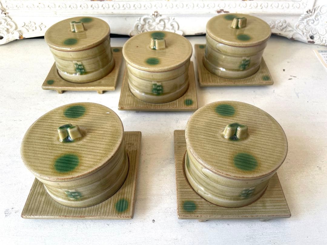 最終❗️ 陶器　わっぱ型　どんぶり鉢　ちらし寿司　どんぶり　茶碗蒸し　蓋付き小鉢