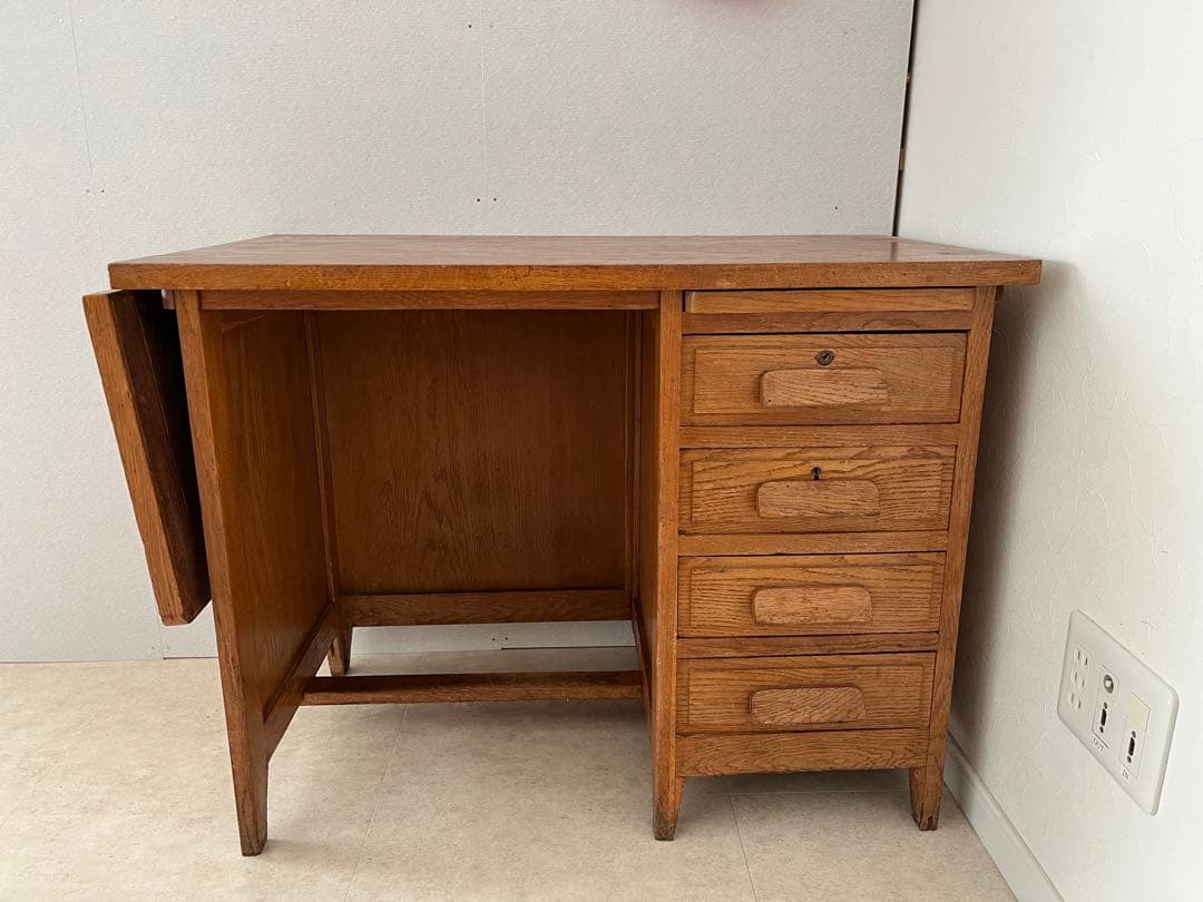 木製デスク 学習机 事務机 アンティーク テーブル