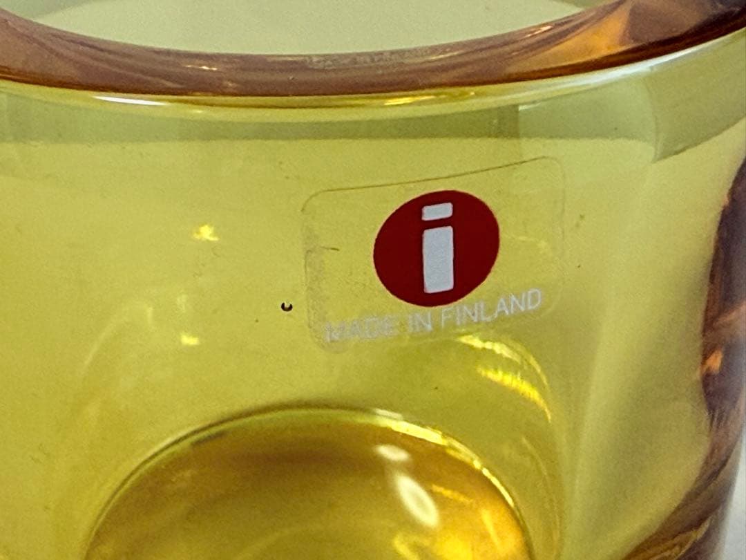 Kivi イエロー 横長旧ロゴ 60mm キビ イッタラ マリメッコ 2