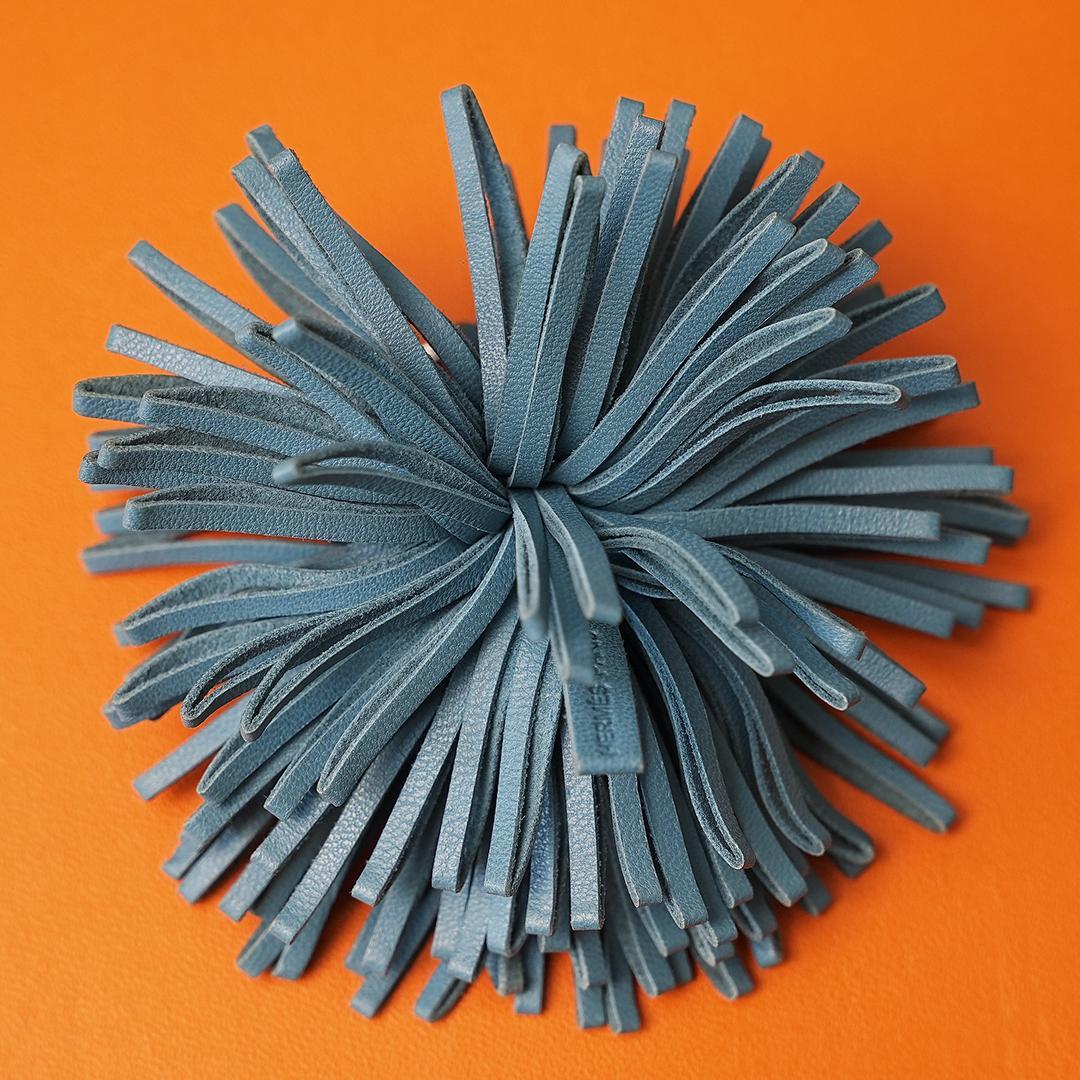 保存袋付き　HERMES　エルメス カルメン キーリング　ブルージーン