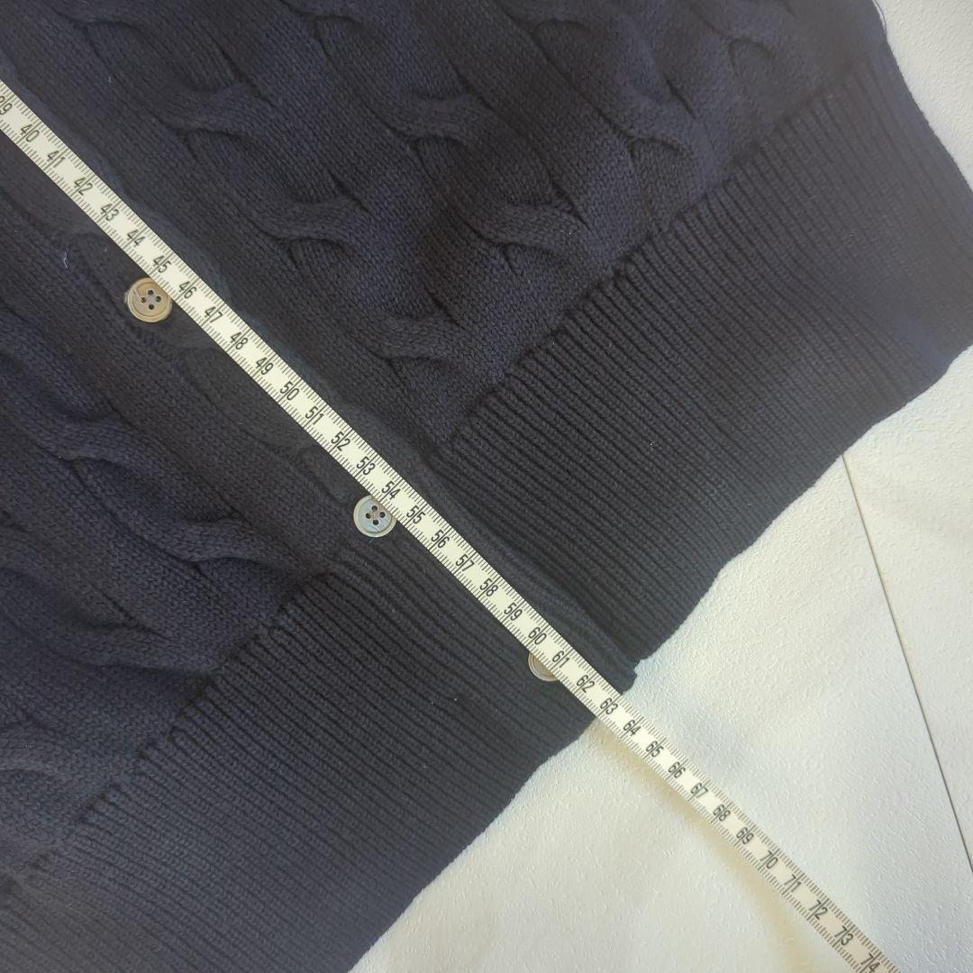 ポロラルフローレン　ケーブルニット半袖　ネイビー　XL