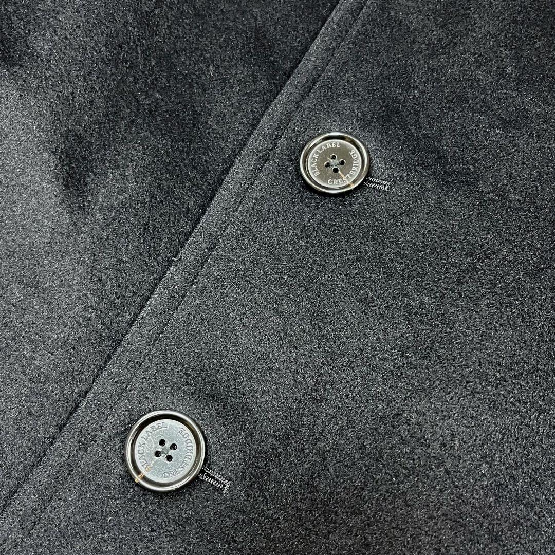 美品 ブラックレーベルクレストブリッジ ラビットファー着脱可能 スタンドカラー