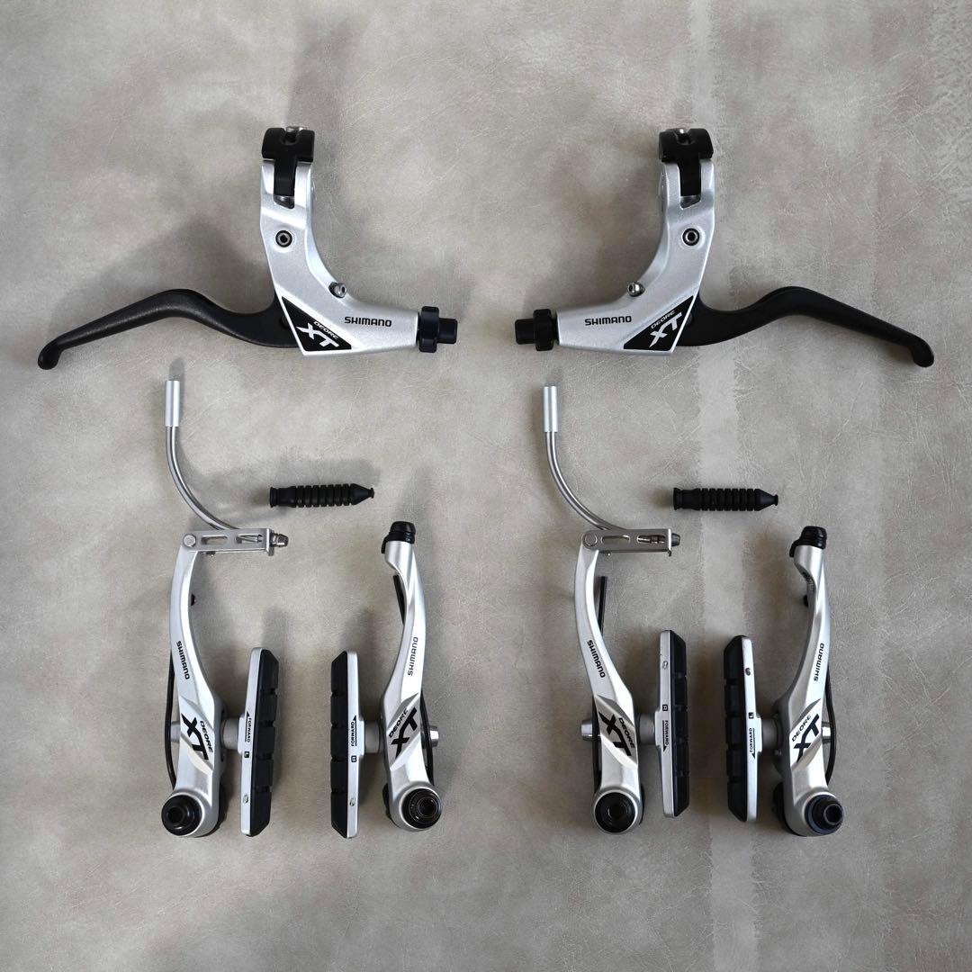 【極美品】Shimano Deore XT Vブレーキ 左右セット シルバー