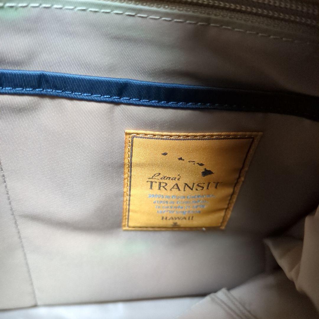 【美品】Lanai TRANSIT HAWAII ネイビー トートバッグ　ハワイ