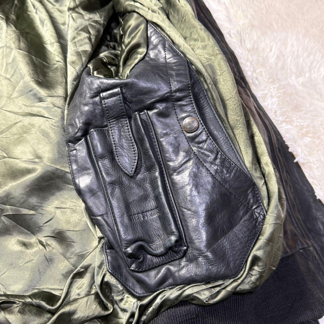 【90s】REDSKINS レザー フライトジャケット XL フランス空軍仕様