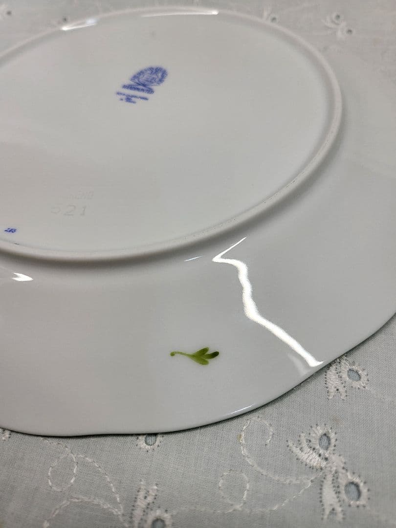 未使用近✨ヘレンド ウィーンの薔薇 プレート 中皿 ピンク ローズ 23cm②