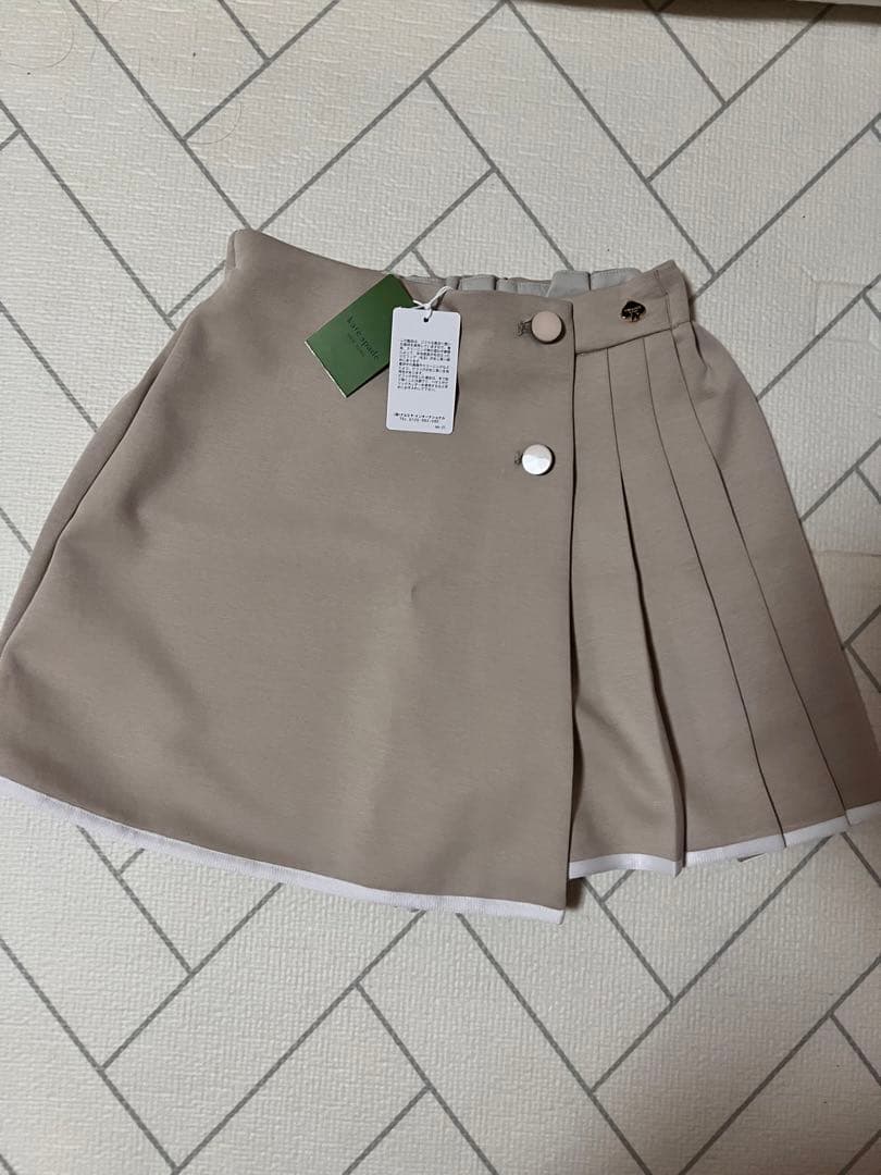 ベージュ プリーツスカート ケイトスペード 150 スカート スカパン タグ付き