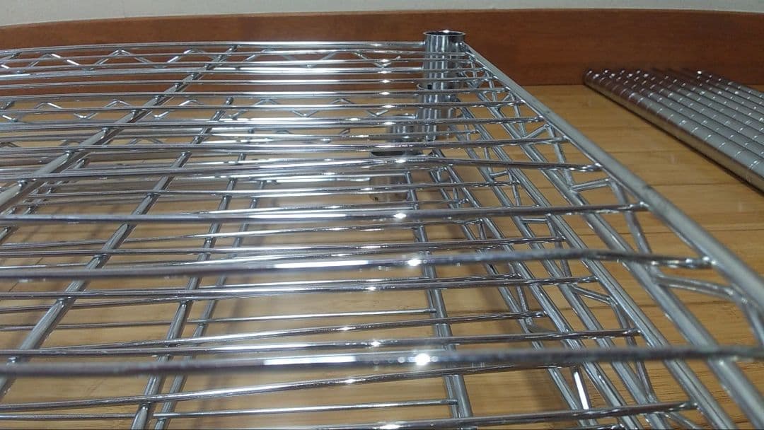 メタルラック　178✖90×46　4枚板 送料込み　　ハンガーポール　キャスター