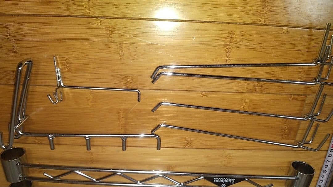 メタルラック　178✖90×46　4枚板 送料込み　　ハンガーポール　キャスター