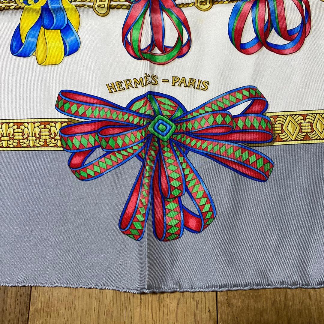 hermes les rubans du cheval シルクスカーフ カレ90