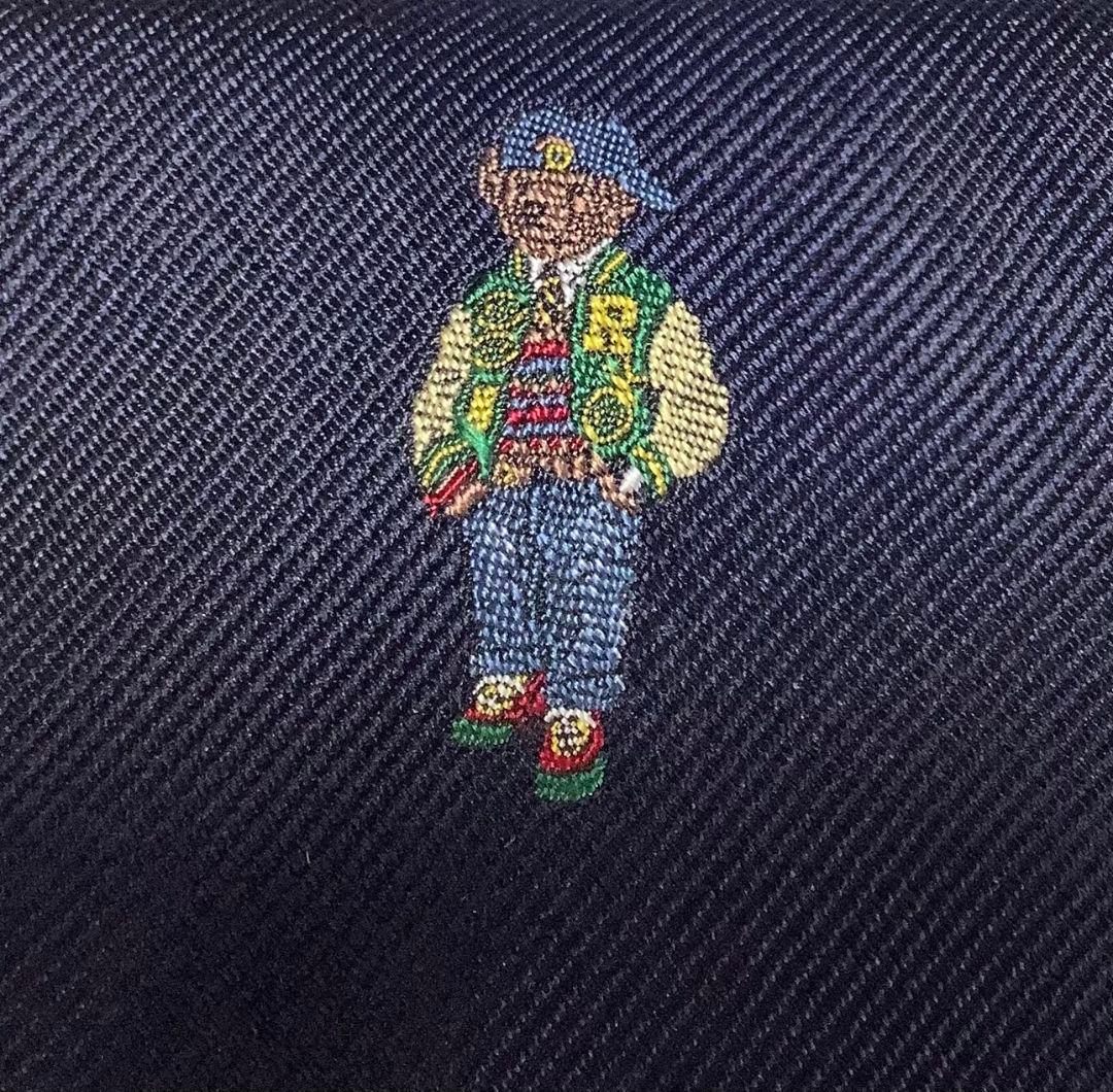 【新品未使用タグ付き】ポロラルフローレン　ベア　ネクタイ　紺