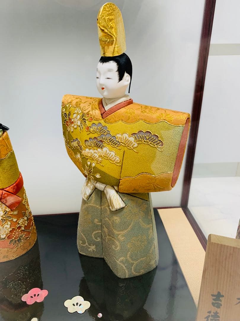 ★最終値下げ★吉徳監製　雛人形　立雛　西軍織本金箔押　正絹　春光雛