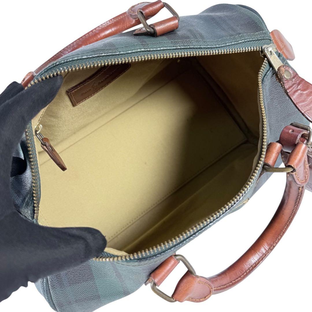 【美品】RALPH LAUREN ラルフローレン　チェック　ミニボストンバッグ