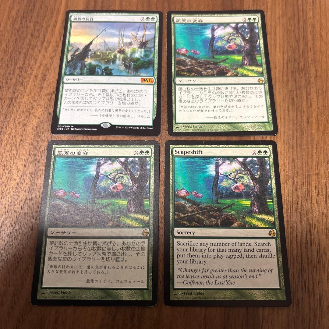 風景の変容　4枚セット　mtg