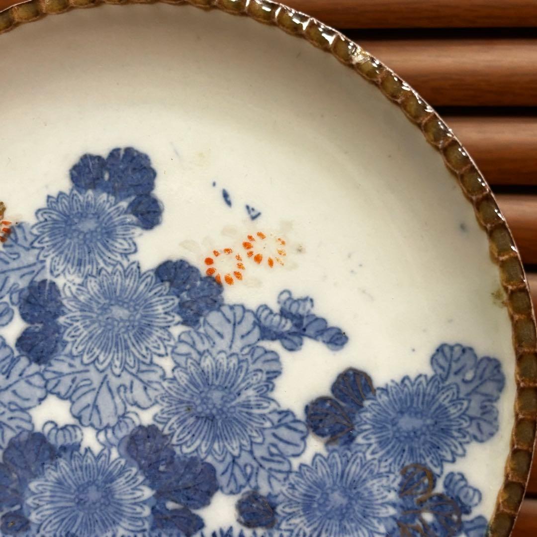 珍しい柄　印判皿