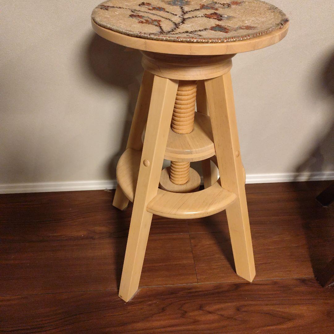 hanaさん専用　木製円形スピンチェア　2色セット　ハイタイプ