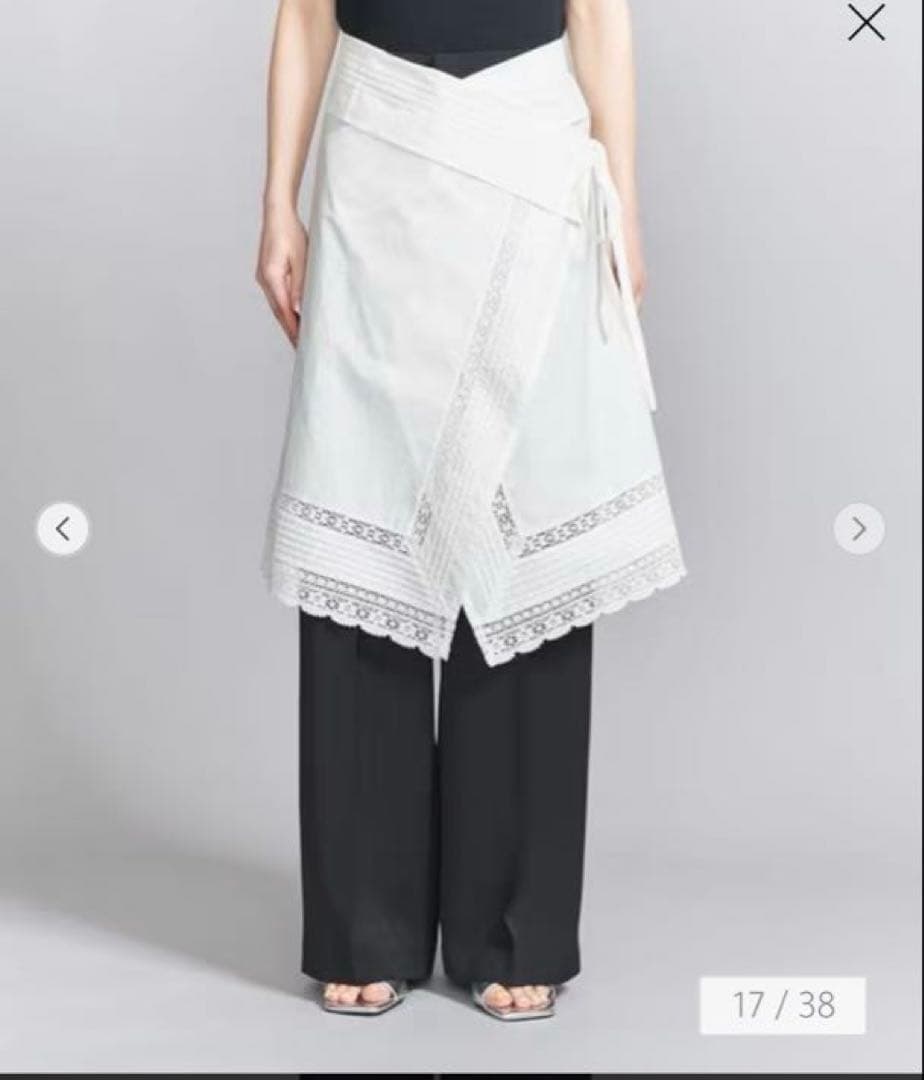 コットンレース ラップスカート　キャミソール 2WAY BEAUTY&YOUTH