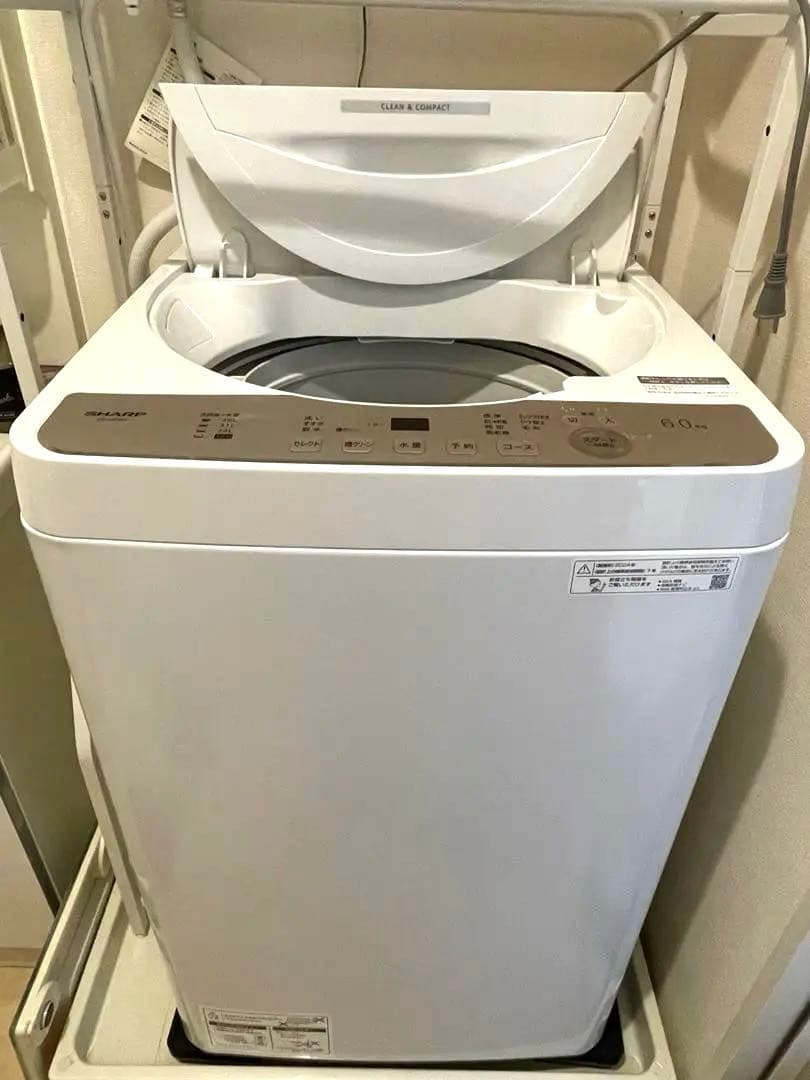 SHARP シャープ ES-GE6H 縦型洗濯機6.0kg 2024年製