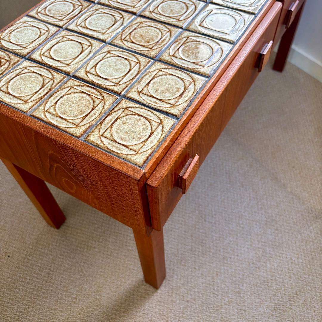 デンマーク　タイルトップ　ヴィンテージ　スモール　チェスト