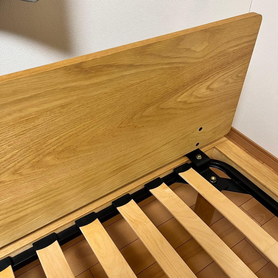 無印良品 ベッドフレーム・スモール 木製・背板付き