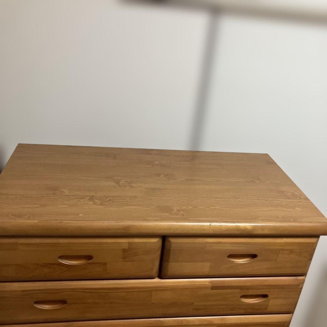木製チェスト 8引き出し ナチュラルウッド
