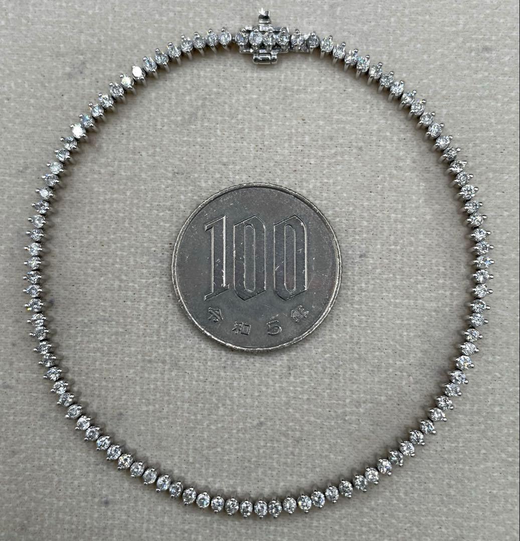 JA123★最高級 ダイヤモンド2ct プラチナ ブレスレット 鑑別書付