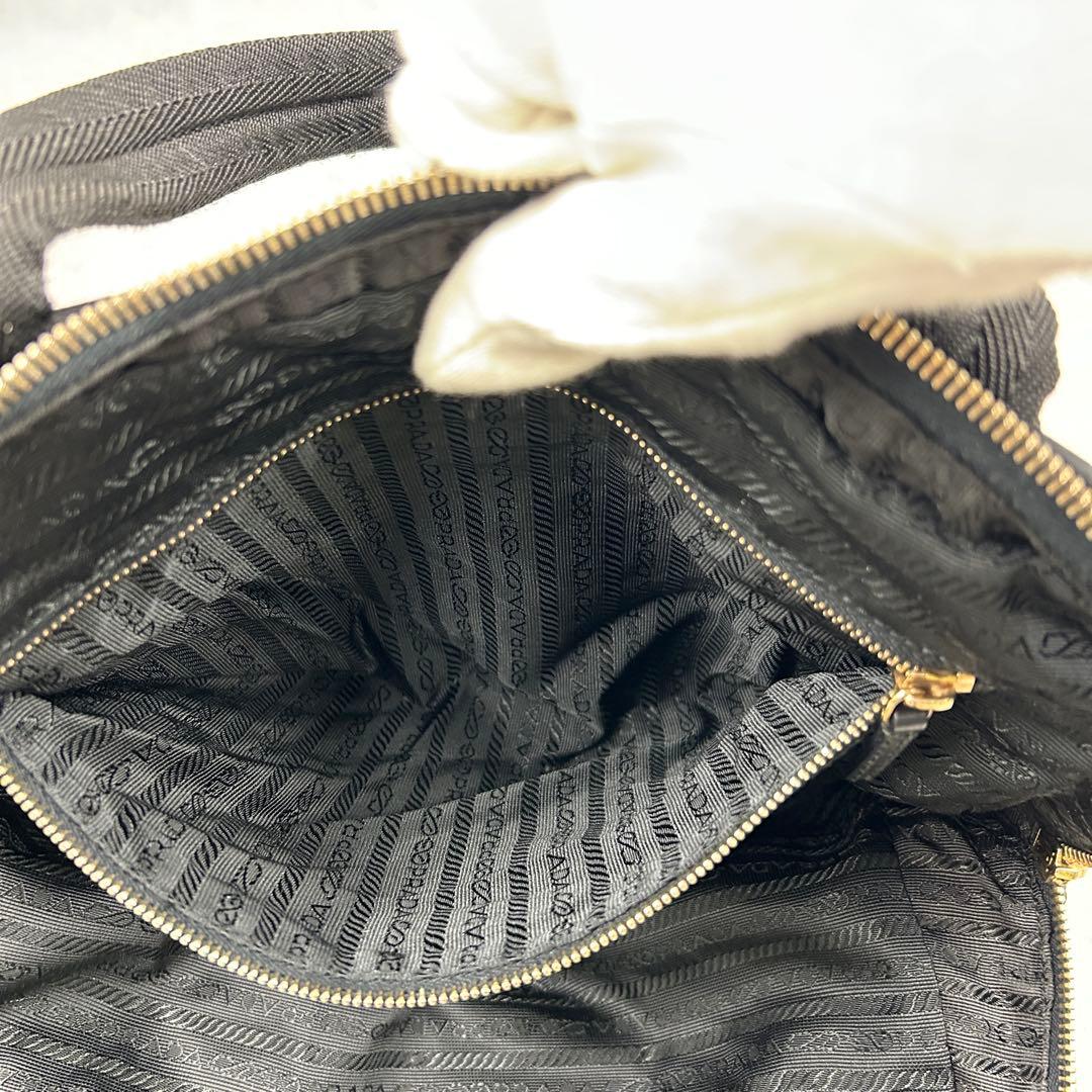 【美品・南京錠】 プラダ トートバッグ 2way ワンショル 三角ロゴ テスート