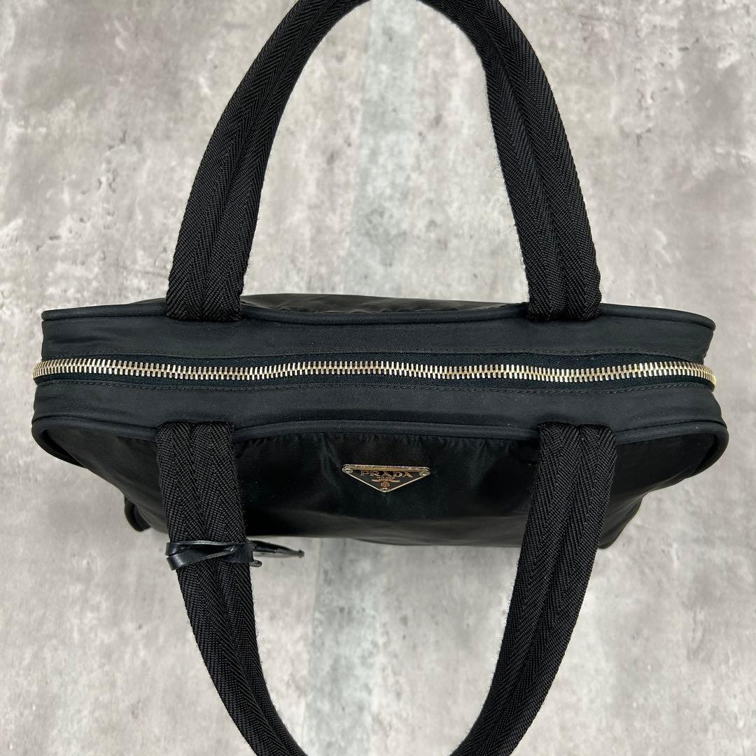 【美品・南京錠】 プラダ トートバッグ 2way ワンショル 三角ロゴ テスート