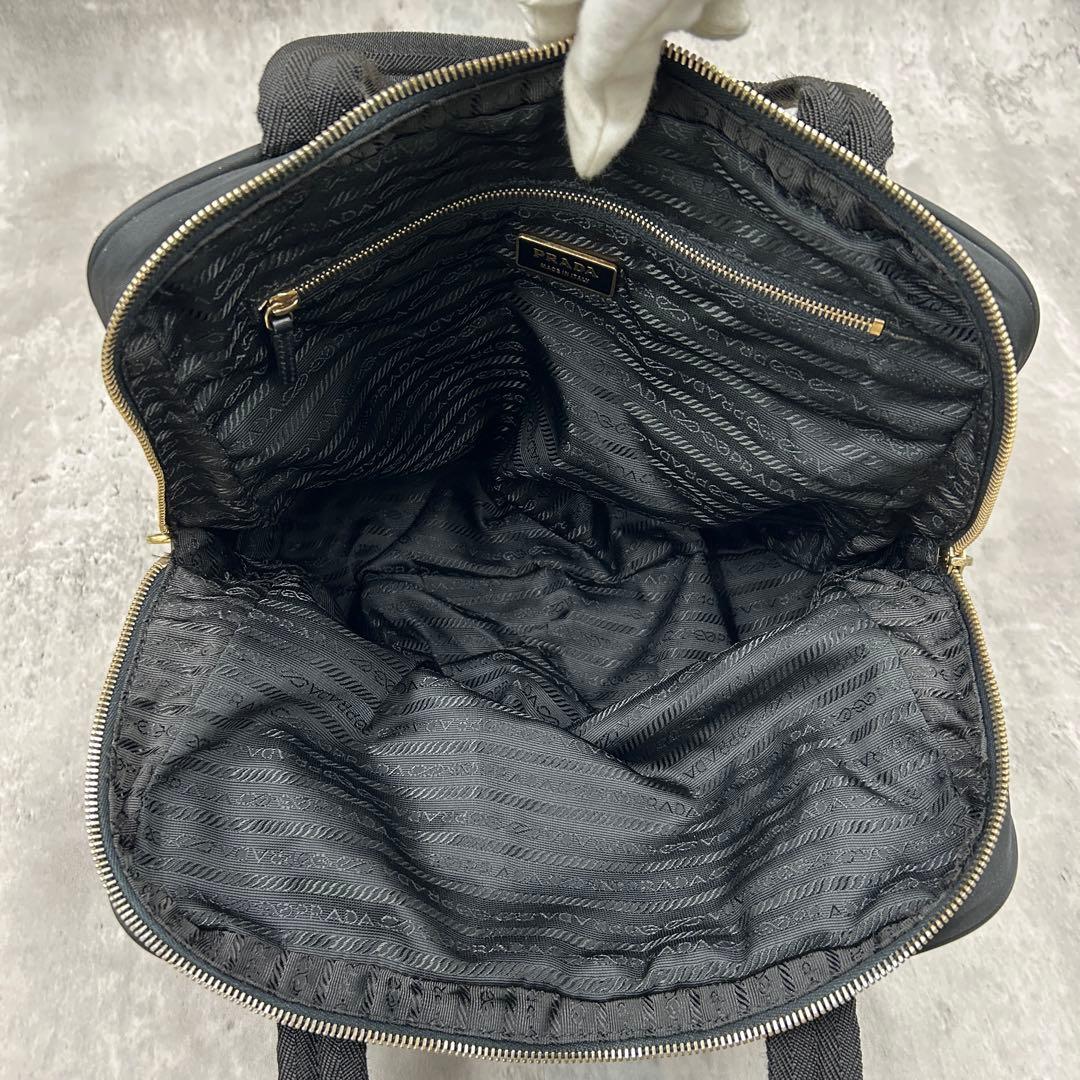 【美品・南京錠】 プラダ トートバッグ 2way ワンショル 三角ロゴ テスート