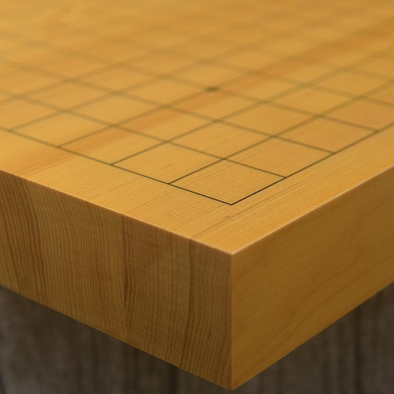 囲碁盤　木刻印線　卓上接合碁盤　新榧　色目の優しい　新かや厚さ40mm 松