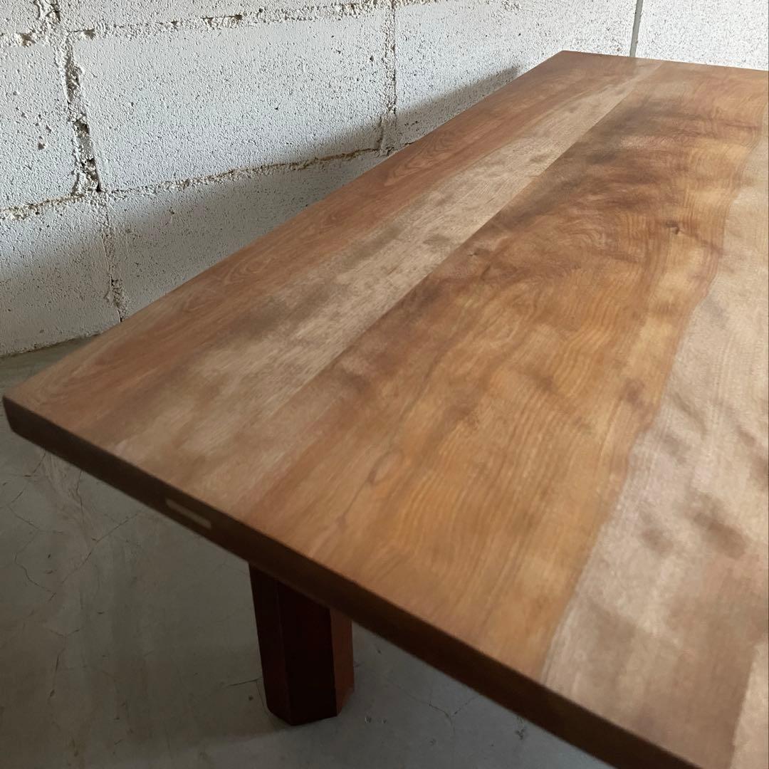 希少　松本民芸家具　ミズメザクラ　天然木無垢材　ローテーブル　センターテーブル