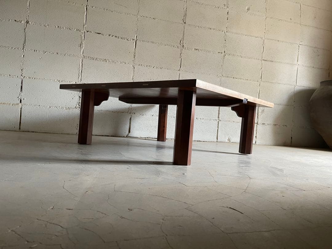 希少　松本民芸家具　ミズメザクラ　天然木無垢材　ローテーブル　センターテーブル