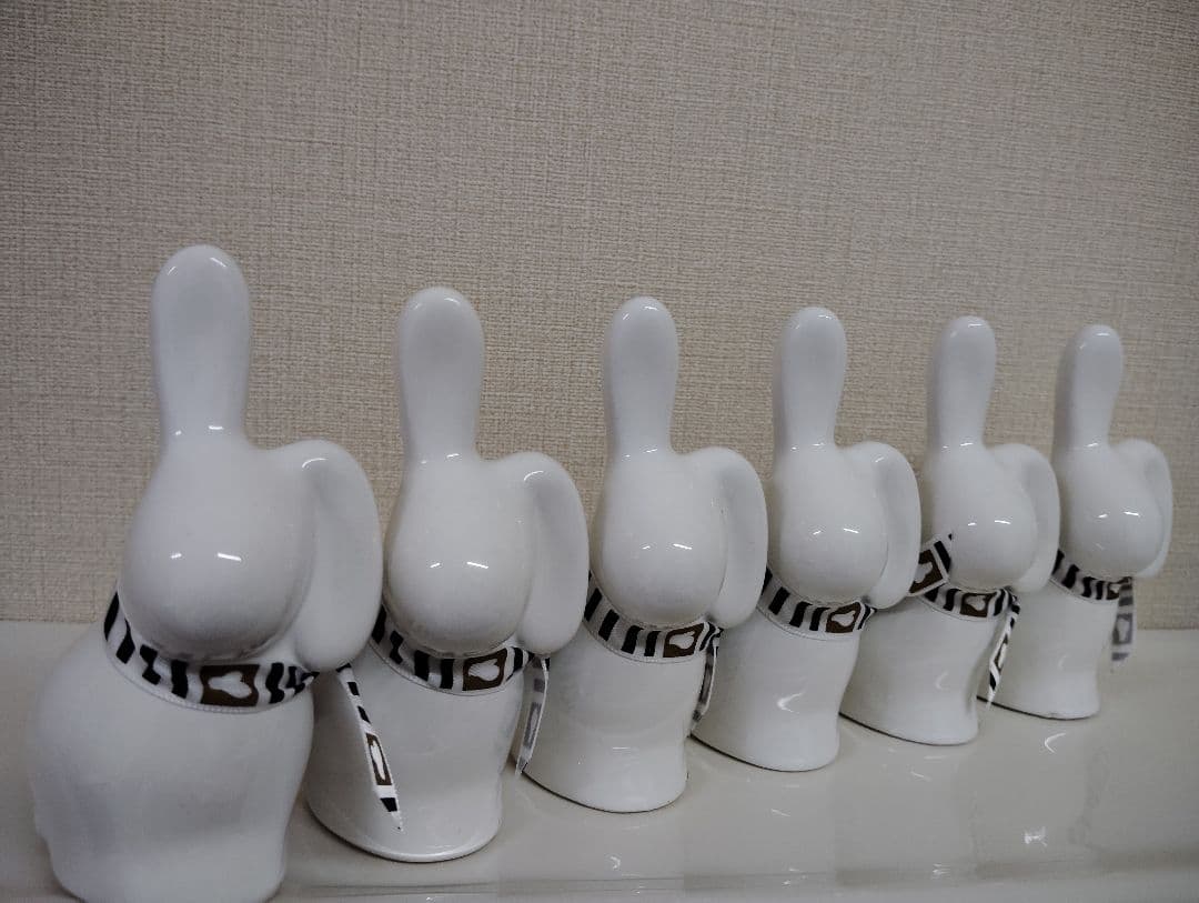 イースターバニー　Leonardo　うさぎオブジェ　6体セット