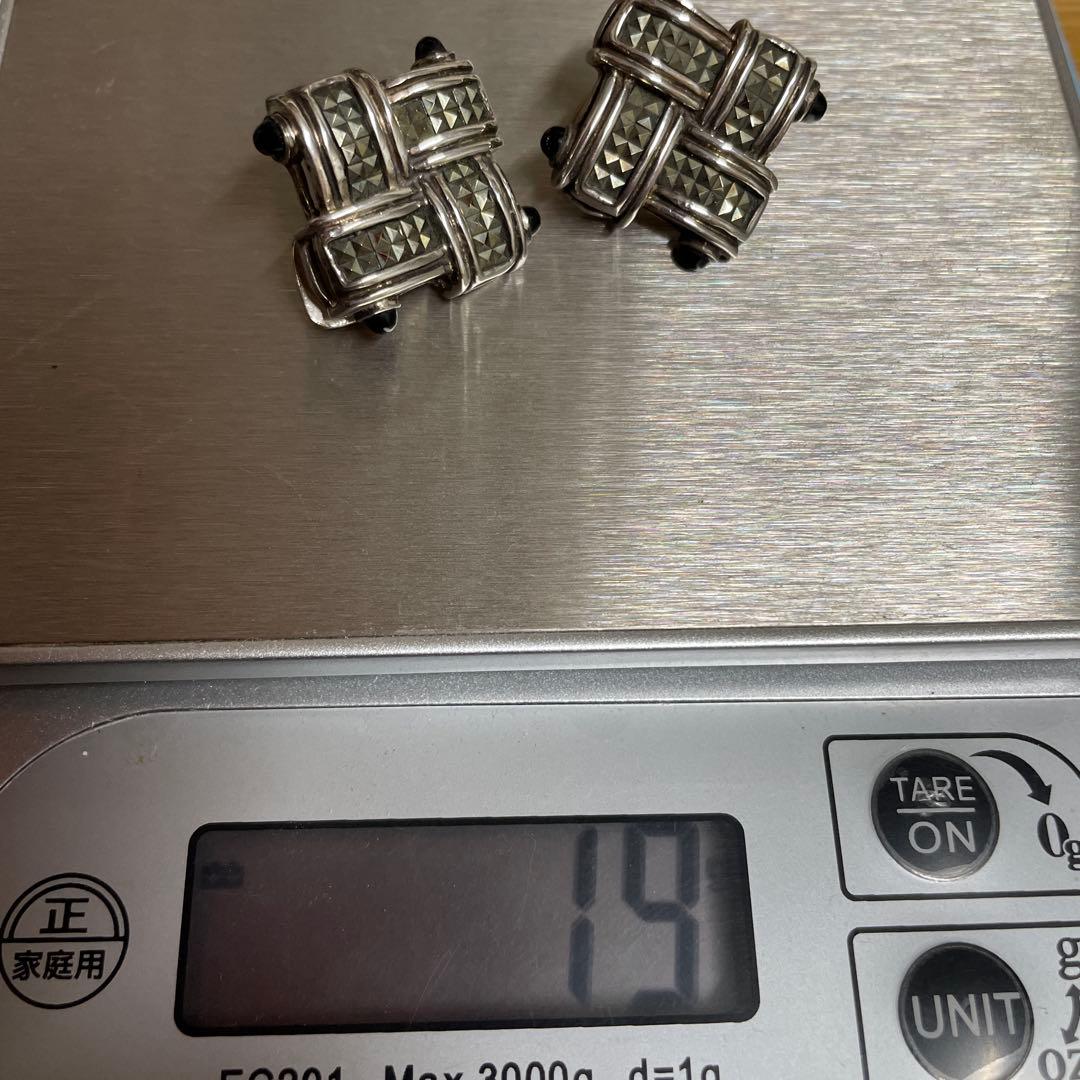 シルバーイヤリング【m1518 ホールマーク　アンティーク　ビンテージ　925】