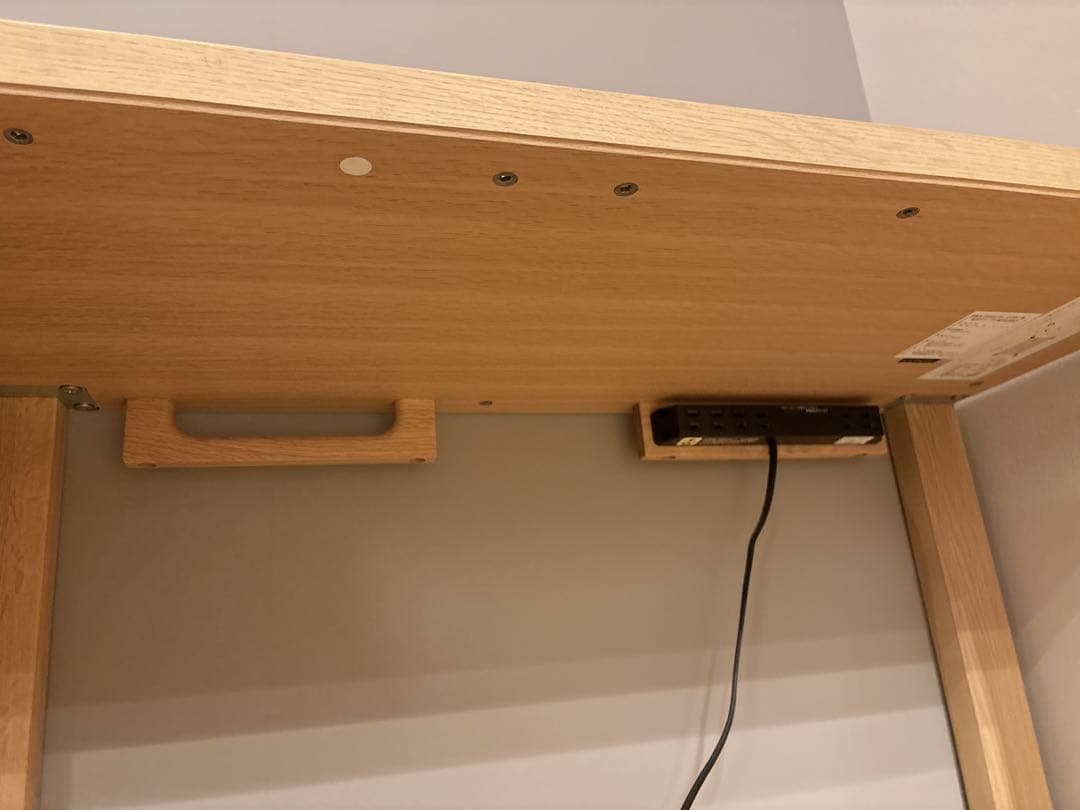 カリモク　木製デスク2台とワゴンの3点セット