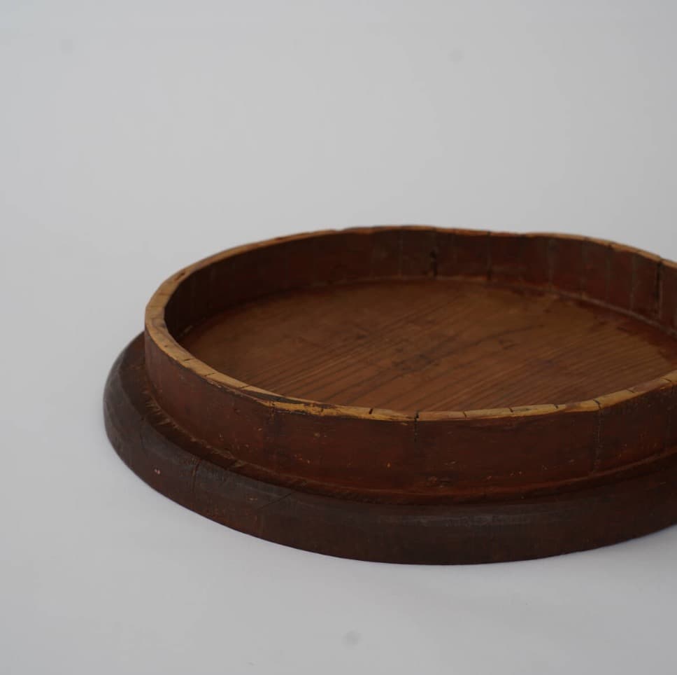 李朝 江原道 ハツリ盆 李氏朝鮮時代後期 / 李朝膳 江原盤 くりぬき盆