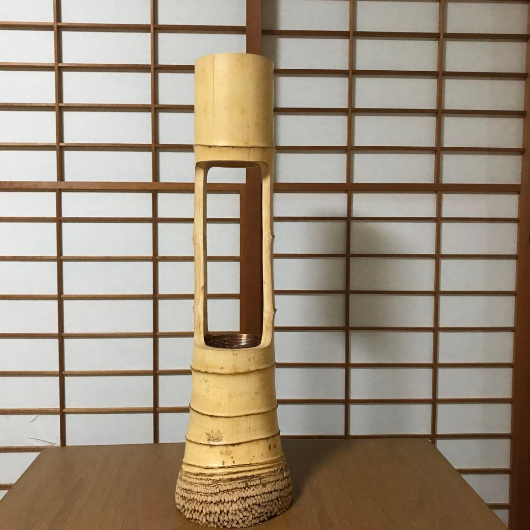 竹　二重切　花入れ　③