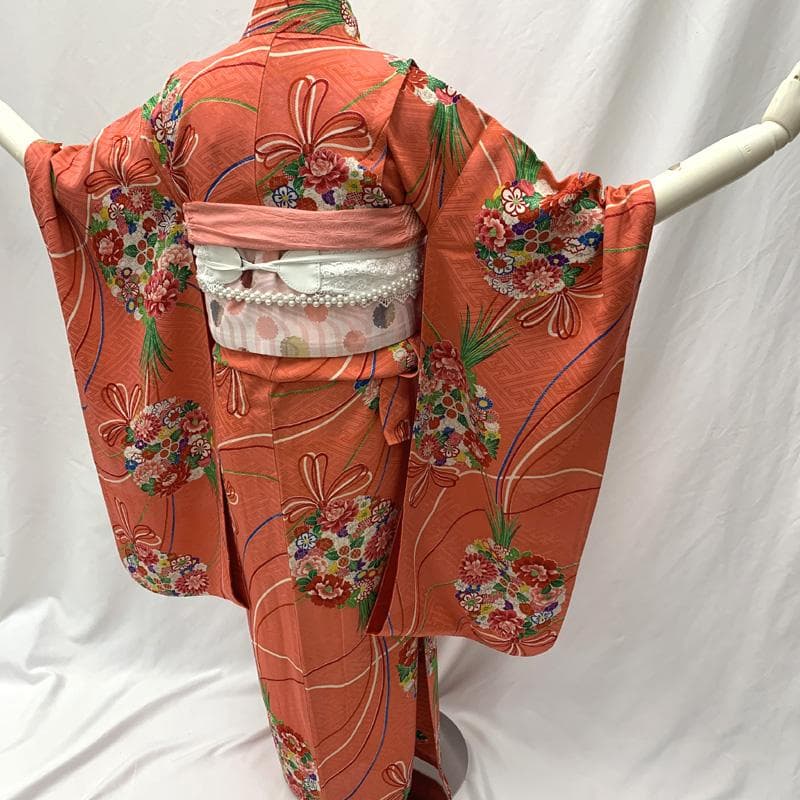 601aj62□ジュニア着物 アンティーク ハーフ成人式 卒業式 十三参り□