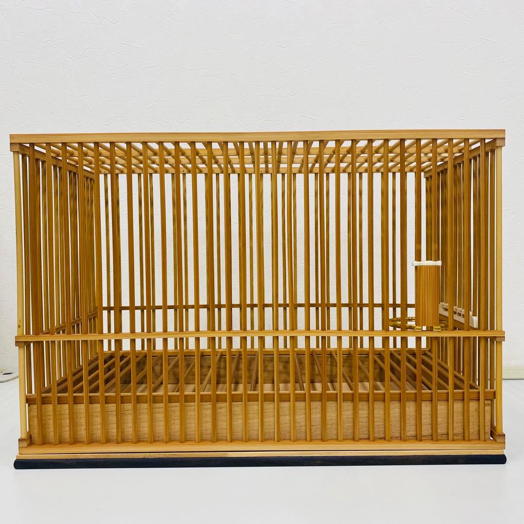 竹製 名人鳥籠 鳥籠職人 倭文鬼久美 倭作 シドリ 尺2 鳥カゴ 未使用品
