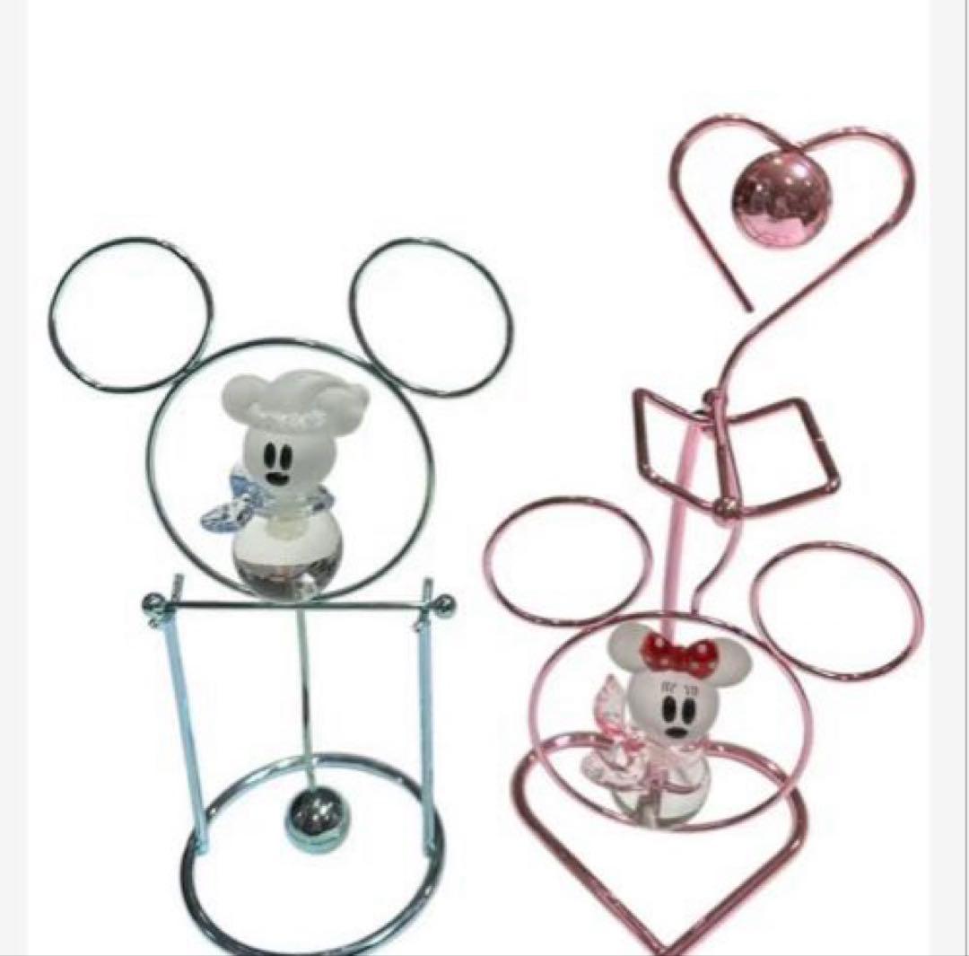 ガラス細工　ディズニー　 クリスマス　ミッキー ミニー雪だるま