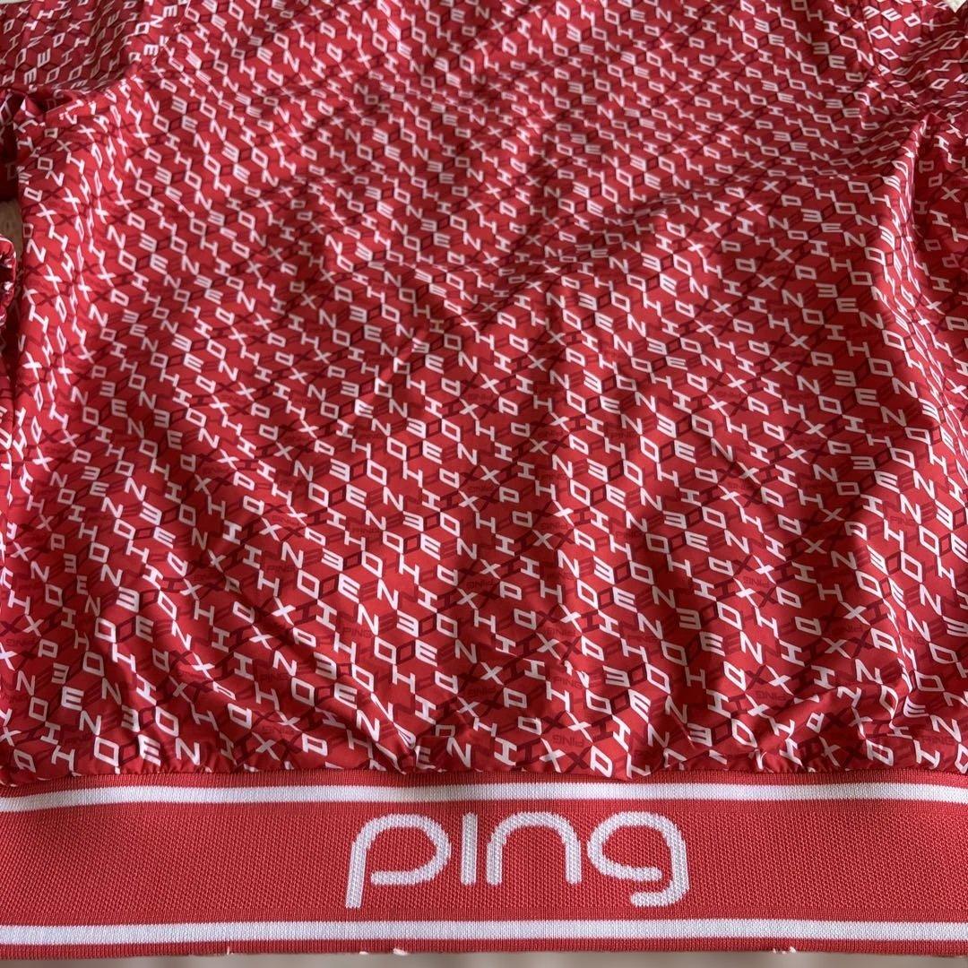 新品　ピン　ping フルジップ　撥水 ブルゾン　赤　サイズLL 送料込み