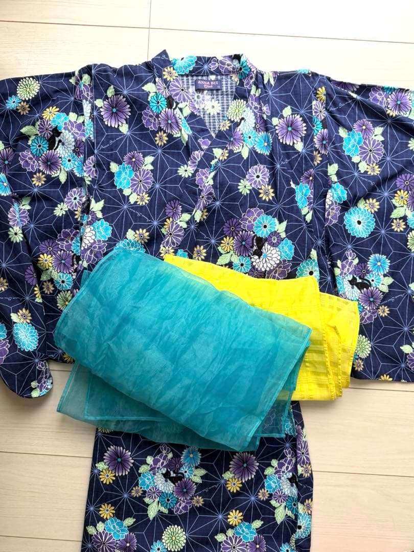 ジュニアサイズANNA SUI mini アナスイミニ　サンドレス風浴衣　160