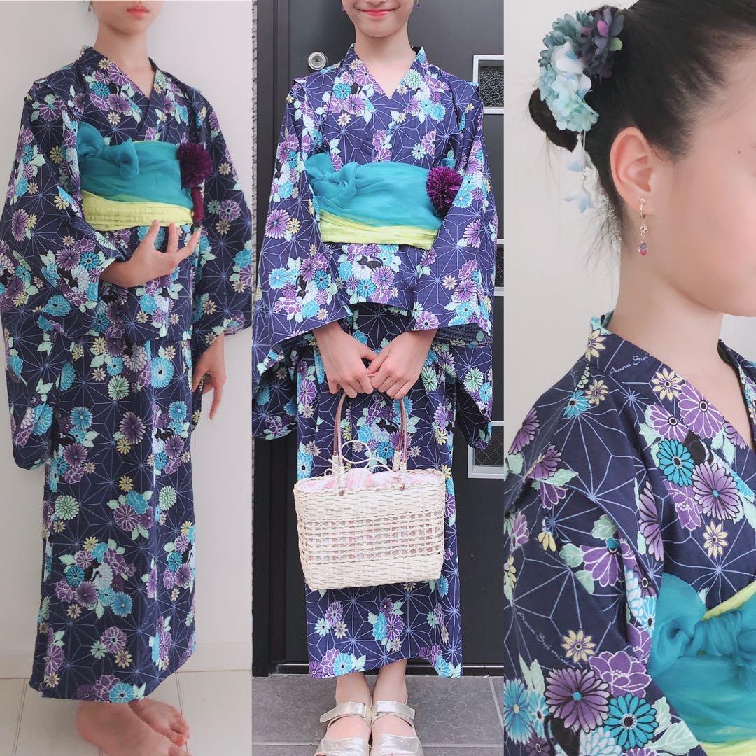 ジュニアサイズANNA SUI mini アナスイミニ　サンドレス風浴衣　160