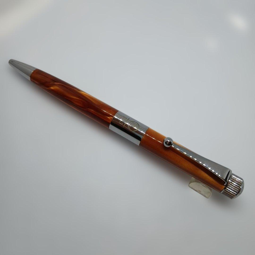 ROMEO No3 イタリアンアンバーボールペン 細軸専用ケース付き