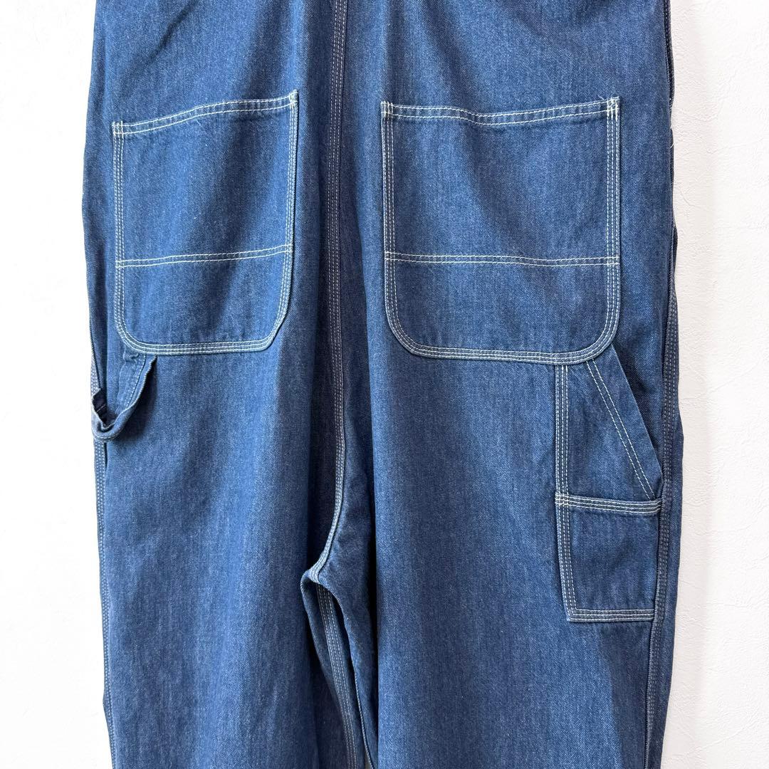 美品 BEAMS BOY アジャスターオーバーオール サロペット 古着風 ブルー