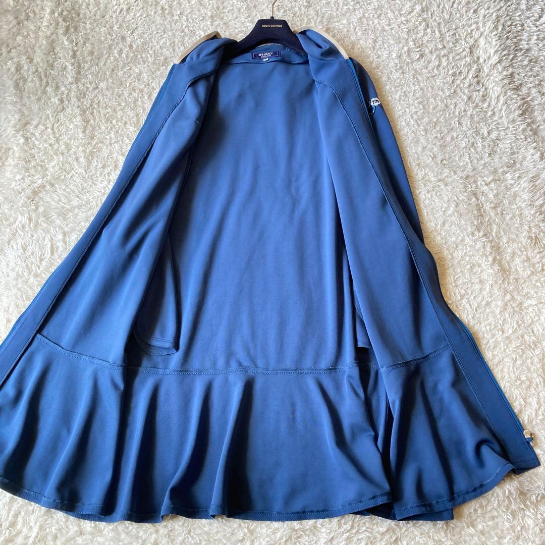 【近年】未使用に近い　エムズグレイシー　ジップアップ　ロングパーカー　リボン40