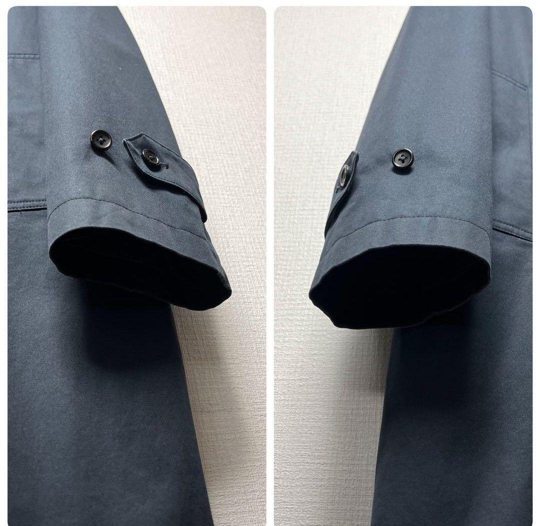 マーガレットハウエル ネイビー 中綿ライナー付きステンカラーコート 2way L