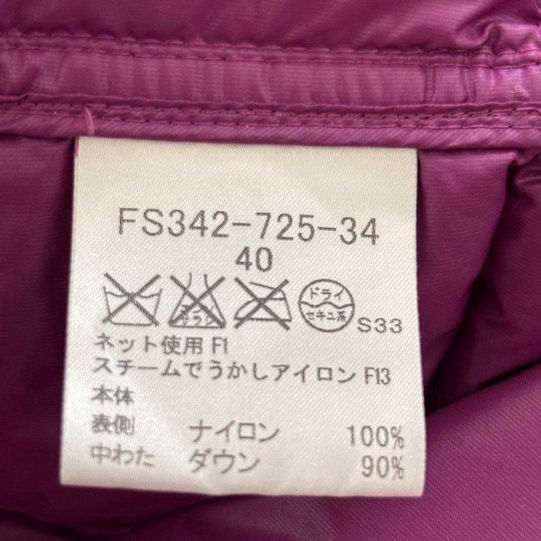 バーバリーロンドン ノバチェック ダウンジャケット レディース40 L パープル